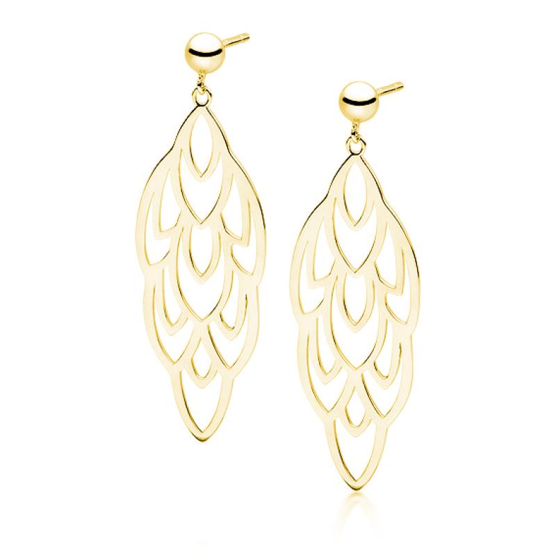 Cercei argint lungi gold plated Boho DiAmanti Z1690EG-DIA (Argint 925‰ 4,3 g.)